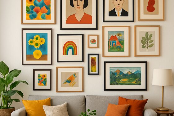 Creating a Gallery Wall with Eclectic Art illustration