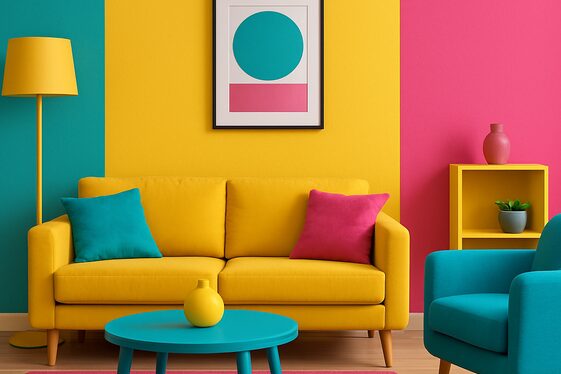 Bold and Cheerful Color Blocking illustration