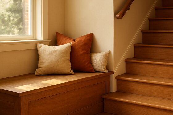 Built-in Seating Alongside the Stairway illustration
