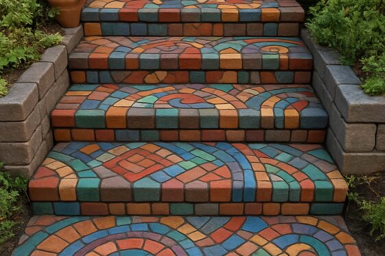 Using Pavers for a Custom Stair Design illustration