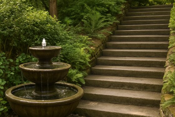 Integrating Water Features Around Your Stairway illustration