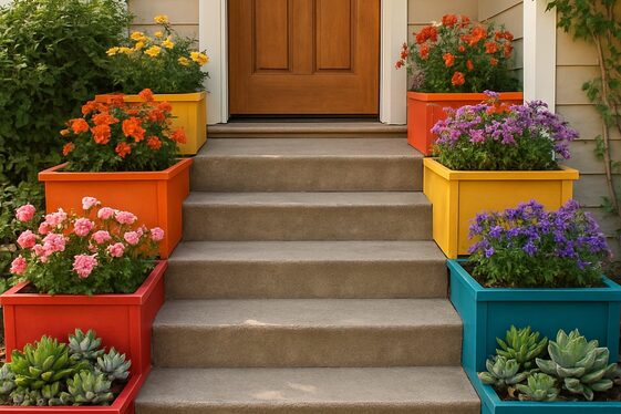 Incorporating Planter Boxes into Your Steps illustration