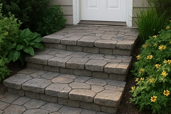 Interlocking Pavers Steps That Blend with Your Landscape illustration