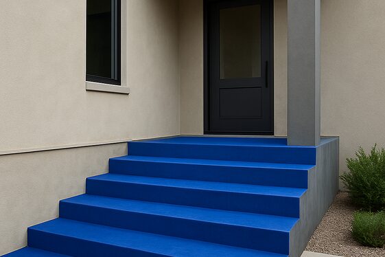 Colored Cement Steps as a Bold Statement for Your Side Door illustration