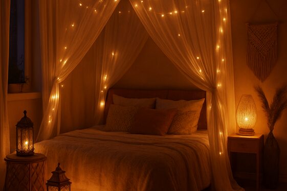 Fairy Lights and Lanterns to Set a Soft Mood illustration