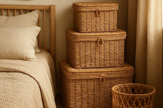 Wicker Baskets for Stylish Storage Solutions illustration