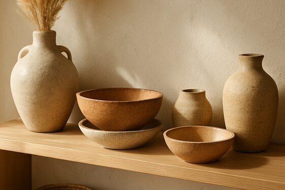 Handmade Pottery and Decorative Bowls illustration