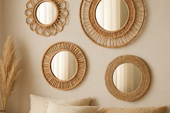 Unique Mirrors with Organic Shapes and Frames illustration