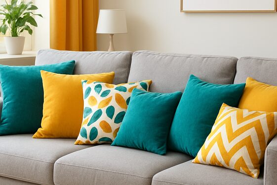Combining Bold Colored Pillows for Pop illustration