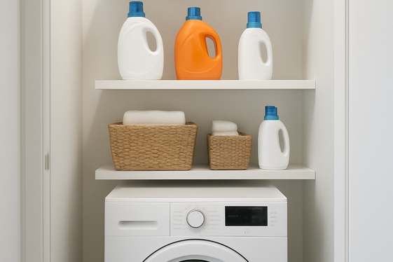 Utilize Vertical Storage with Floating Shelves illustration