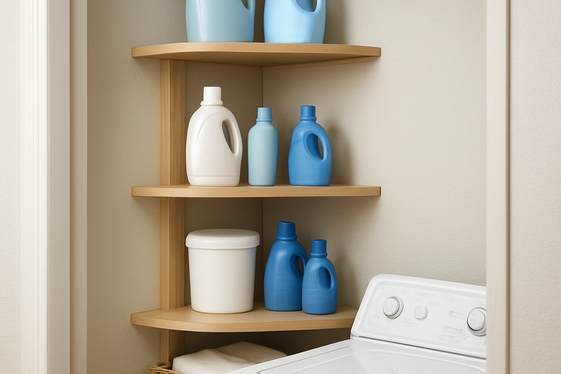 Utilize Corner Space with Custom Shelving illustration
