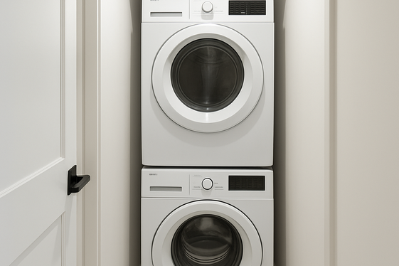 Compact Stacking Washer and Dryer Units illustration
