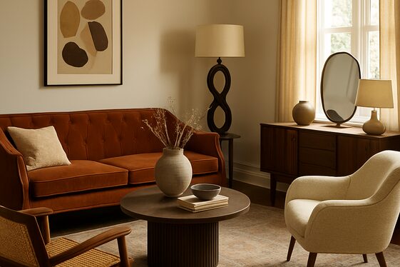 Mixing Modern with Vintage Pieces illustration