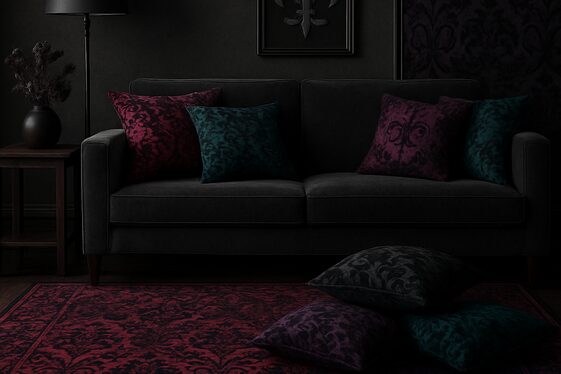 Add Gothic Patterns with Area Rugs and Cushions illustration