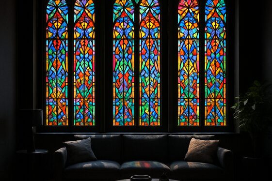 Use Stained Glass Elements for Color and Drama illustration