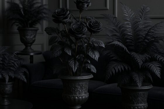 Include Botanical Touches with Dark-Hued Plants illustration
