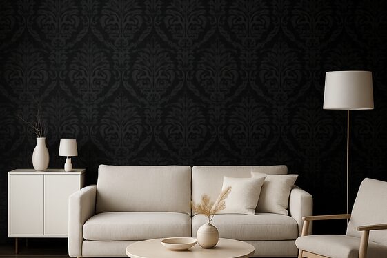 Create a Moody Accent Wall with Wallpaper illustration