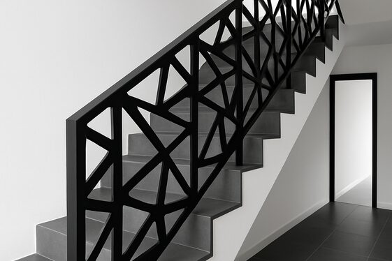 Geometric Patterned Stair Railings illustration