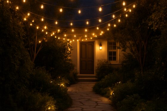 Use Elegant String Light Pathways illustration