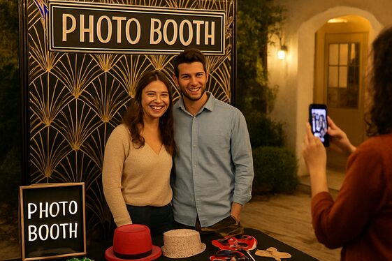 Set Up a Photo Booth Entrance Station illustration