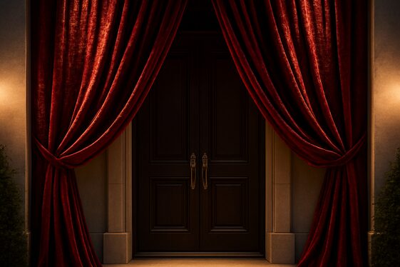 Add a Luxurious Curtain or Drapes illustration