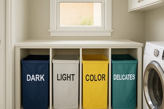 Add a Laundry Hamper Station with Sorting Bins illustration