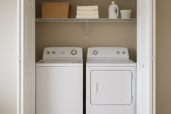 Design a Compact Laundry Closet in the Pass-Through illustration