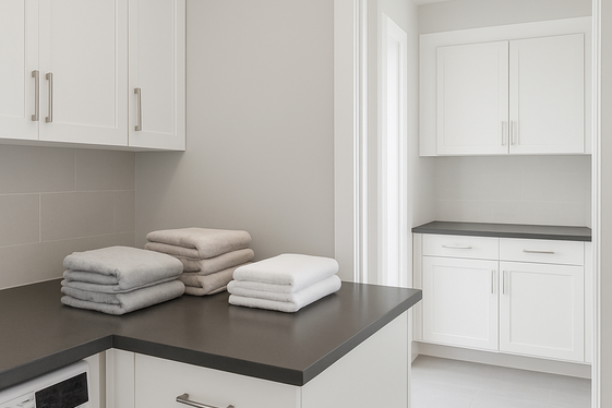 Incorporate a Folding Station Between Two Rooms illustration
