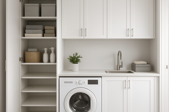 Use Dual-Purpose Cabinets for Laundry and Storage illustration