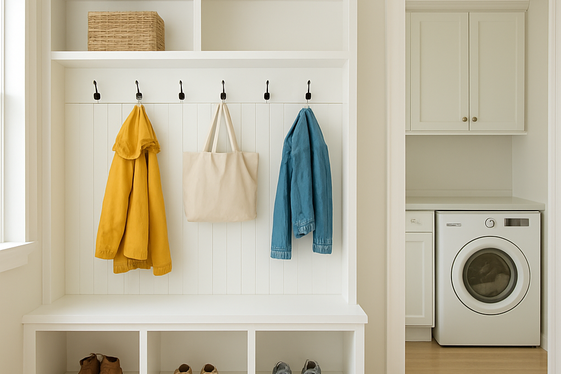 Create a Mudroom Drop Zone Adjacent to Laundry illustration