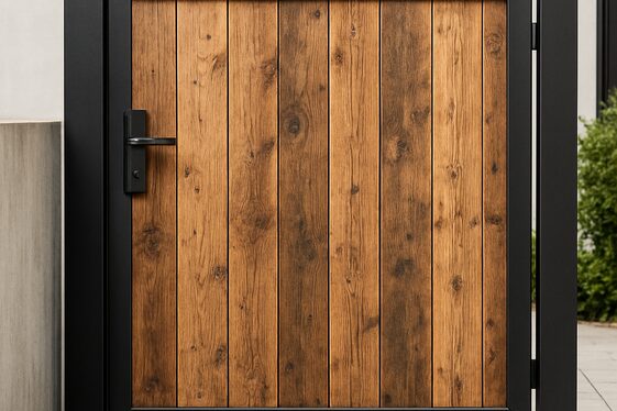 Rustic Metal and Wood Combo Gates illustration