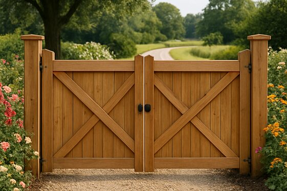 Farmhouse Style Double Gates illustration