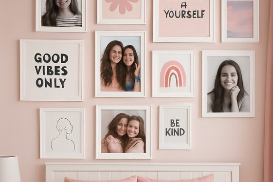 Design a Gallery Wall of Photos and Inspirational Quotes illustration