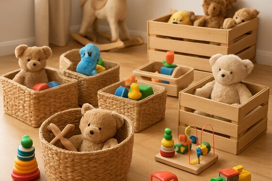 Baskets and Crates for Stylish Clutter Control illustration