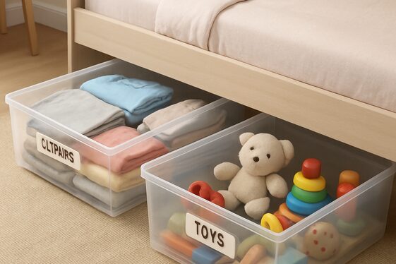 Under-Bed Drawers That Hide Away Toys illustration