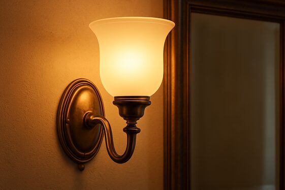 Vintage Light Fixtures with Warm Glow illustration