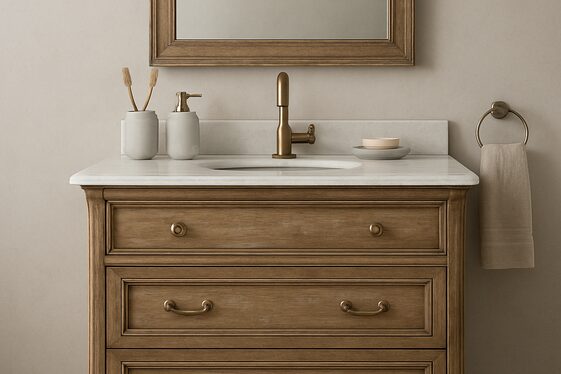 Vintage Vanity Cabinets with Modern Upgrades illustration