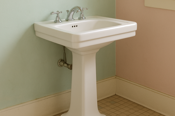 Freestanding Pedestal Sinks That Save Space illustration