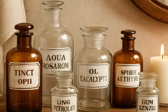 Decorative Glass Bottles and Jars for Storage illustration