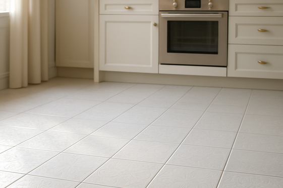 White Ceramic Tile with Subtle Pattern Embossing illustration