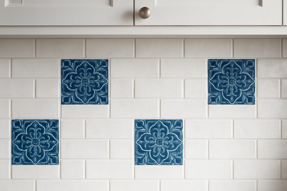 Combine Blue Zellige with White Subway Tiles for Timeless Style illustration