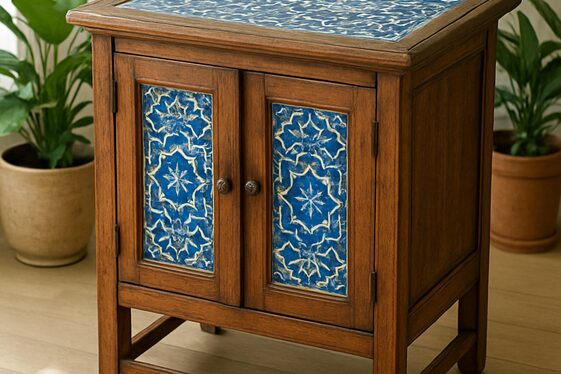 Transform Furniture with Blue Zellige Tile Inlays for Custom Style illustration