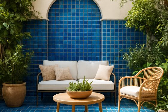 Use Blue Zellige Tiles in Outdoor Patios for a Mediterranean Vibe illustration
