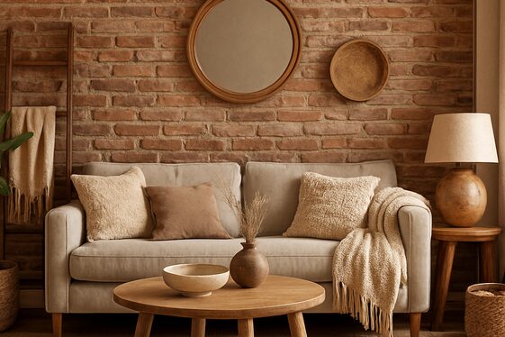 Outdoor-Style Brick Accent Inside illustration
