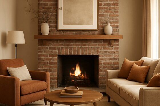 Incorporating a Fireplace Brick Accent illustration