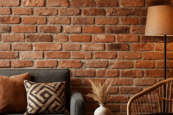 Textured Brick Wall with Varied Brick Sizes illustration
