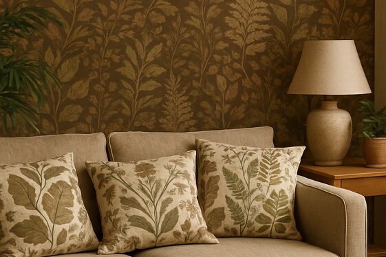 Designing with Botanical Prints in Brown and Green Color Schemes illustration