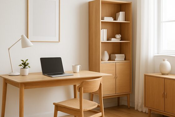 Introduce Warm Wood Tones to Balance White illustration