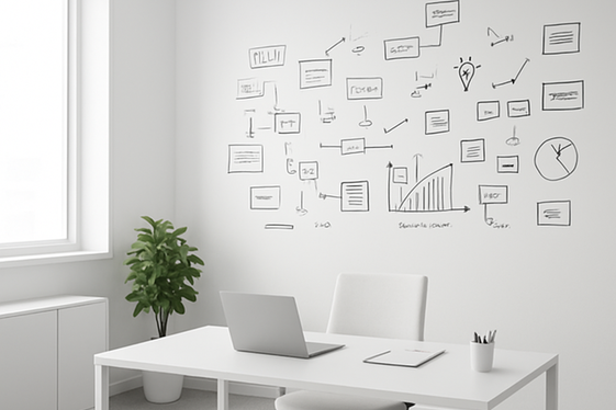 Use Whiteboard Walls for Dynamic Ideas illustration