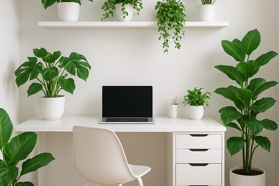 Add Greenery for a Pop of Life Against White illustration